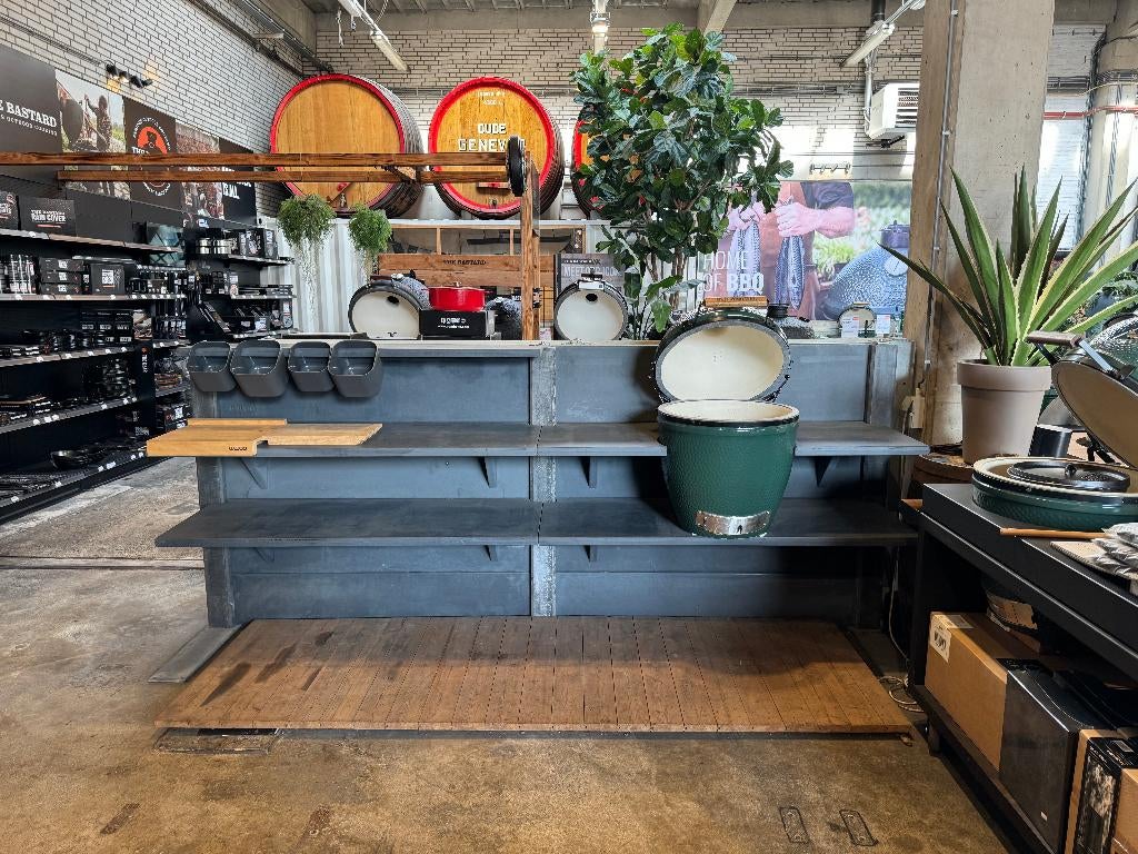 WWOO Kitchen Antraciet - Excl. Green Egg, Ophalen, Big Green Egg (origineel), Houtskool, Zo goed als nieuw