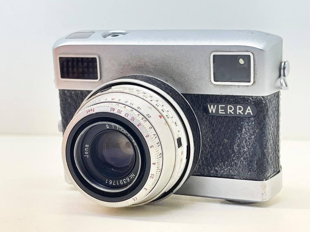 Carl Zeiss Jena WERRA analoge vintage fotocamera+50mm lens, N, Compact, Ophalen of Verzenden, N