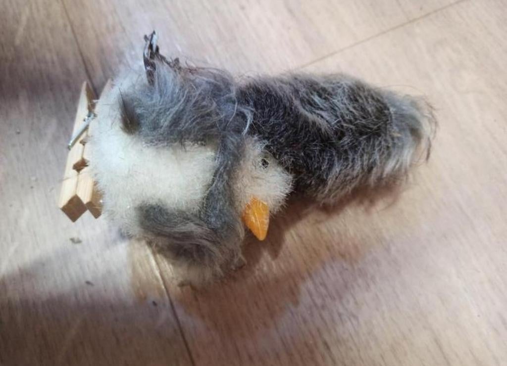 Vogel op knijper, Ophalen of Verzenden, Gebruikt