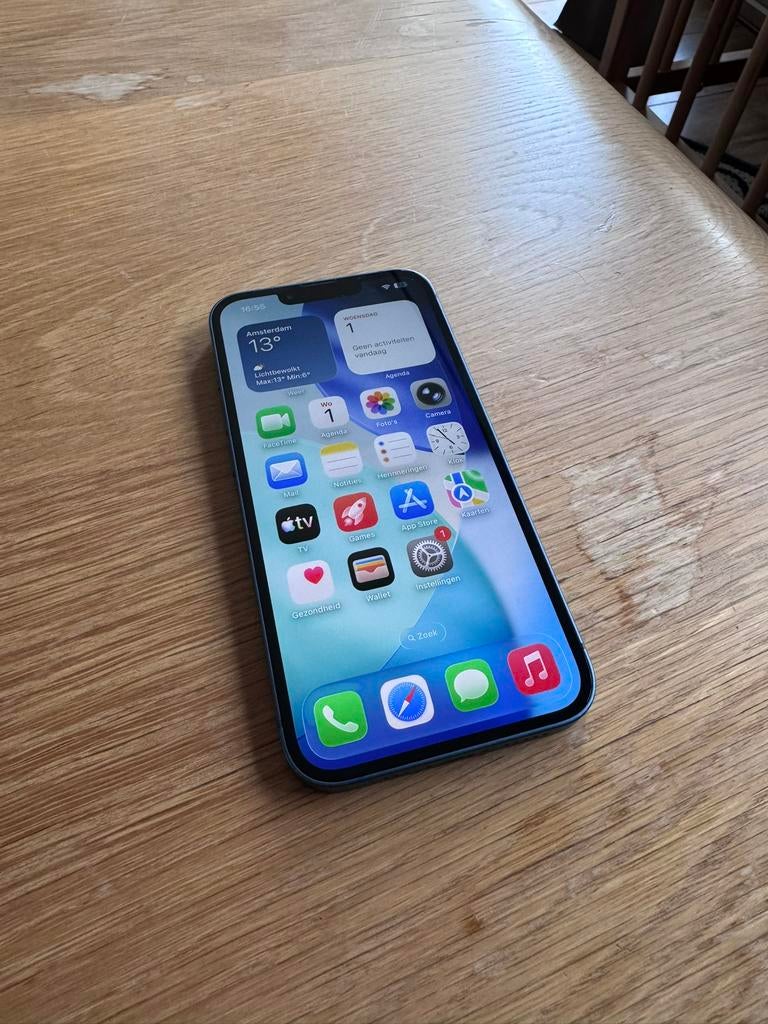 iPhone 13 Blauw 128GB | Batterij 87% | Nette staat, Ophalen of Verzenden, Zo goed als nieuw, Apple inc, Apple iPhone
