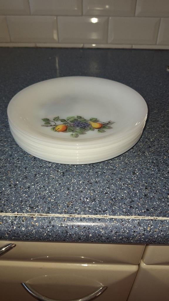 7 Arcopal Fruits de France Boterhambordjes, Ophalen of Verzenden