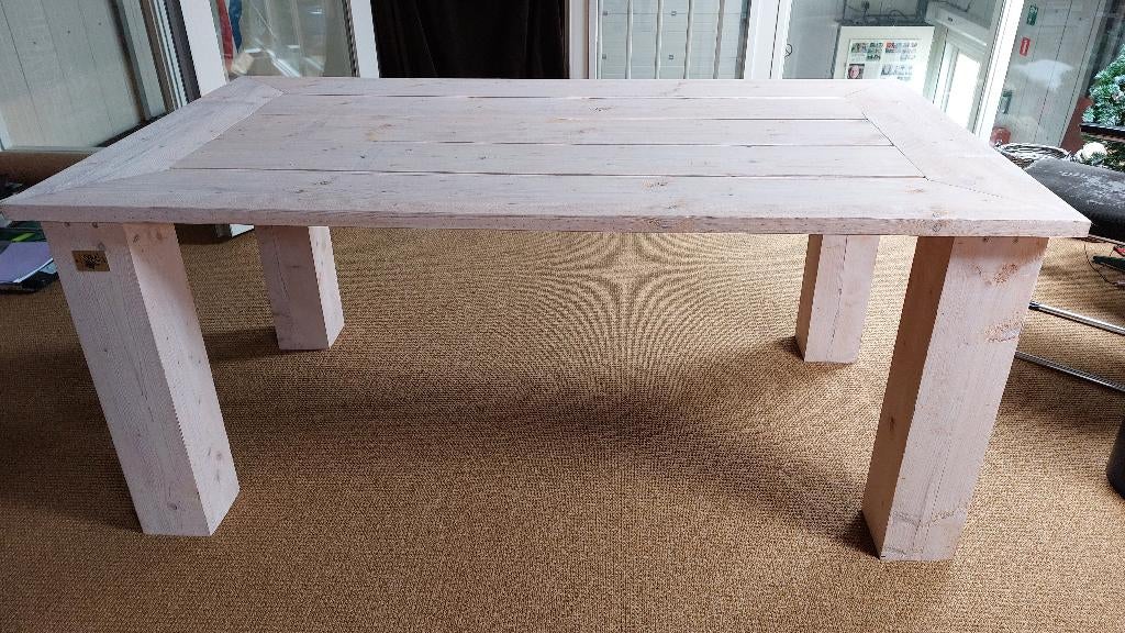 houten tuintafel steigerhout robuust 180 x 100 cm, Ophalen, Nieuw, Rechthoekig, Hout
