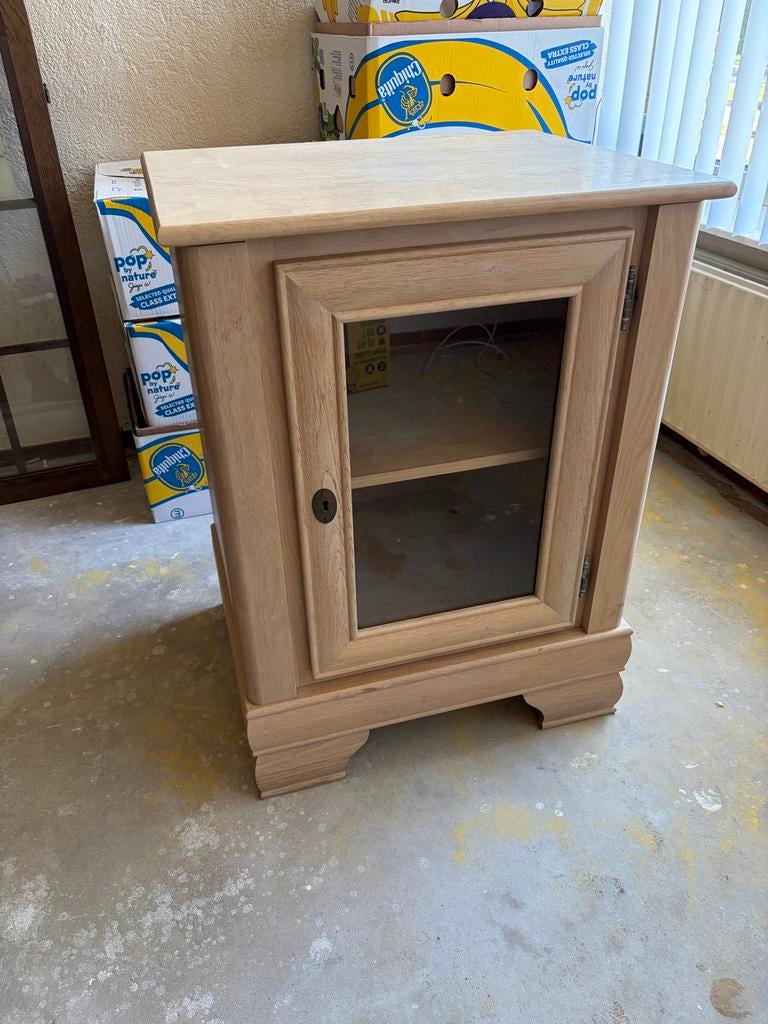 Eiken/eikenfineer kastje - drankkast/platenspeler meubel, Huis en Inrichting, Kasten | Overige, Ophalen, O, O, O