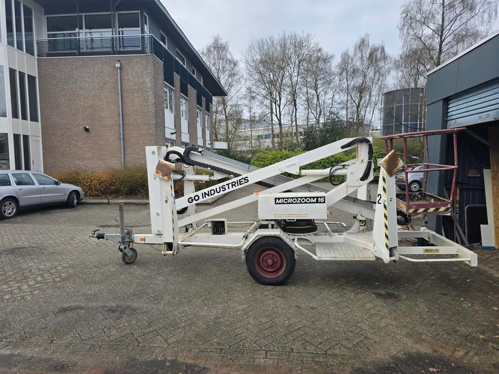 Aanhangwagen hoogwerker GO Industries Microzoom 16 (16m), Zakelijke goederen, Machines en Bouw | Liften, Steigers en Ladders, Ophalen of Verzenden