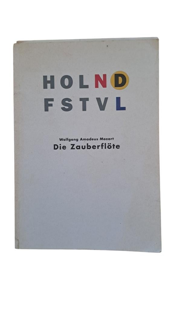 Mozart Die Zauberflöte programmaboekje/Holland Festival, Ophalen of Verzenden, Gelezen, Overige onderwerpen