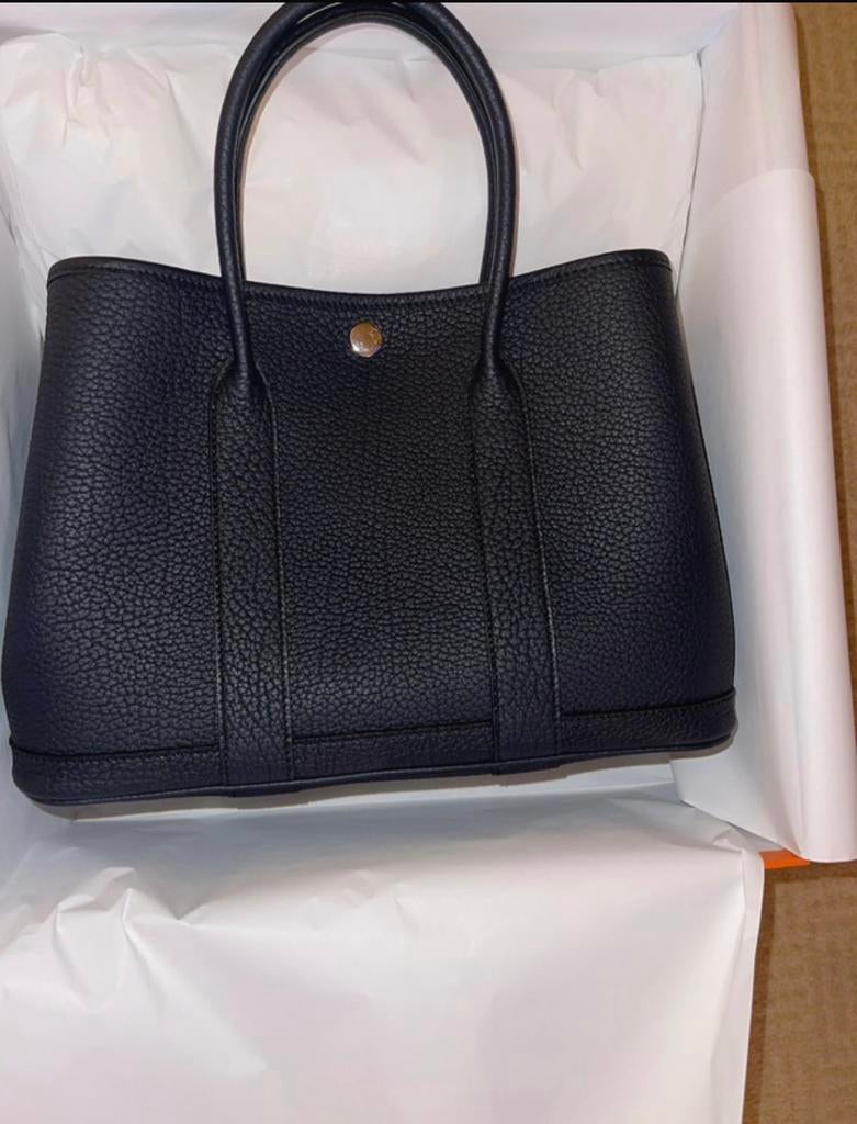 Origineel nieuwe Hermes Garden party 30 blue indigo, Sieraden, Tassen en Uiterlijk, Tassen | Damestassen, Ophalen of Verzenden