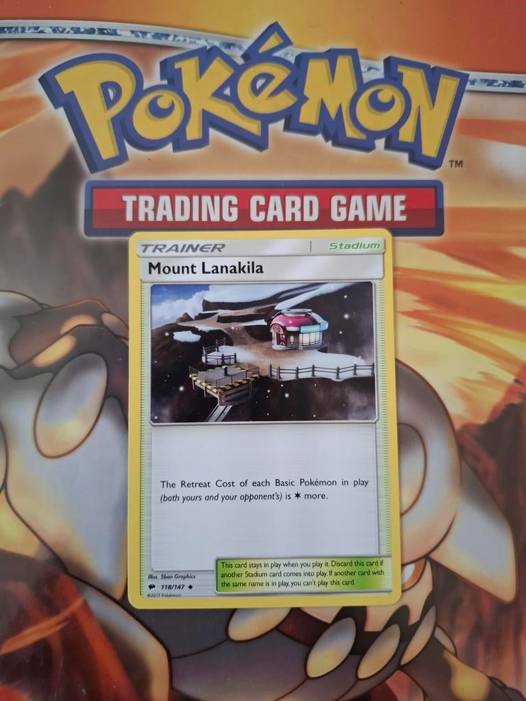 Mount Lanakila 118/147 Sun&moon Burning Shadows pokemon, Ophalen of Verzenden, Gebruikt, Losse kaart