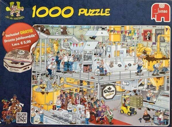 puzzel van haasteren the chocolat factory 1000 - compleet, Hobby en Vrije tijd, Denksport en Puzzels, Ophalen of Verzenden, 500 t/m 1500 stukjes