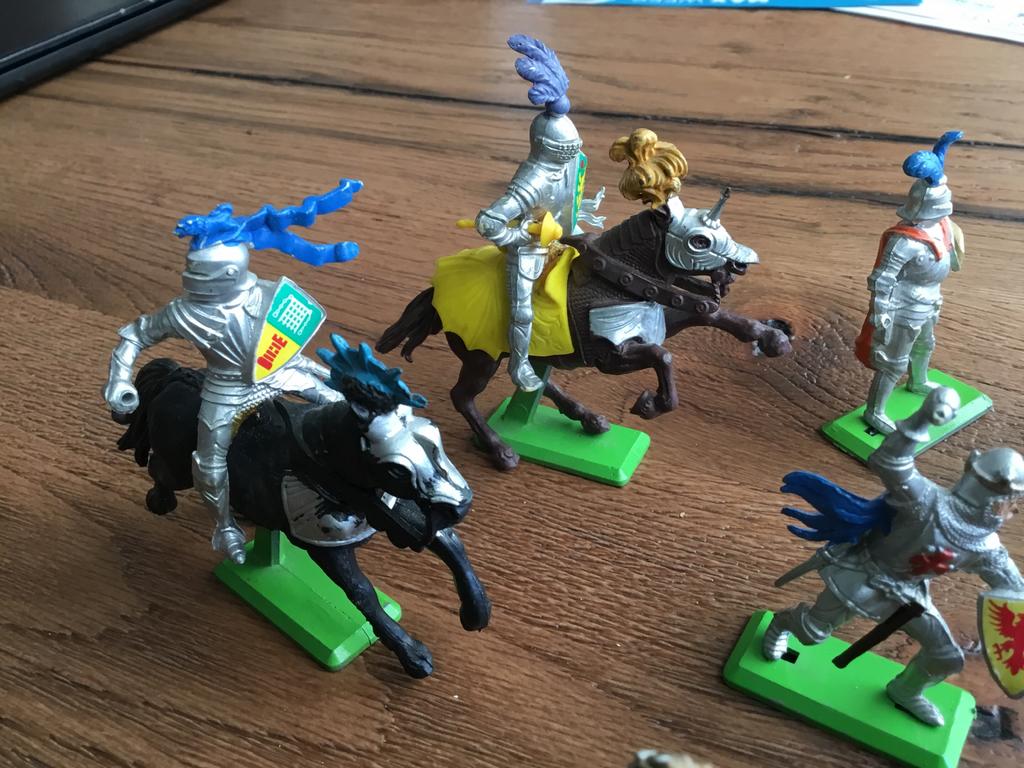 Britains detail ridders, 6 stuks, Ophalen of Verzenden, Gebruikt, Groter dan 1:35, Figuur of Figuren