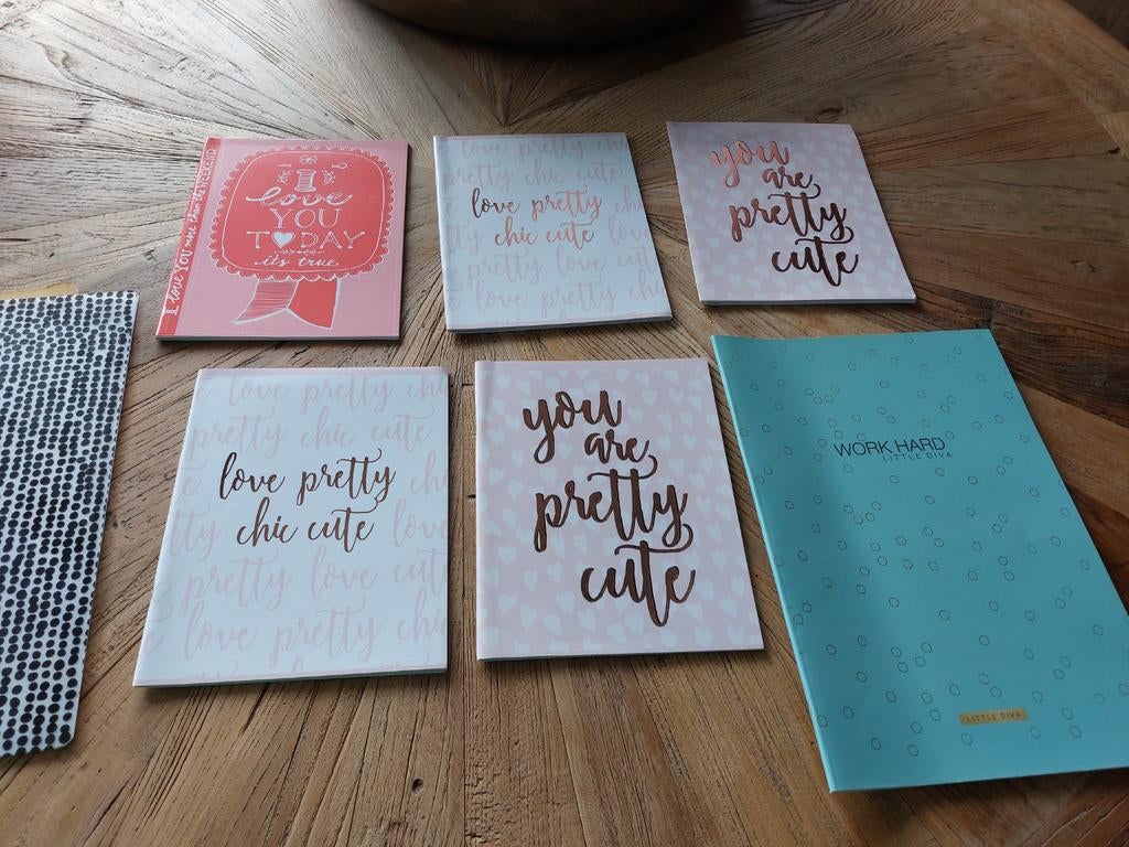 Little Diva Schriften 6 stuks en opbergmapjes, Ophalen, Nieuw