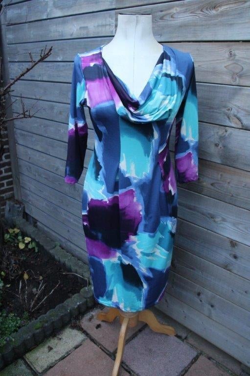 Jurk blauw/ paars Sam & Diago mt 42 Vaste prijs, Kleding | Dames, Sam & Diago, Blauw, Maat 42/44 (L), Ophalen of Verzenden