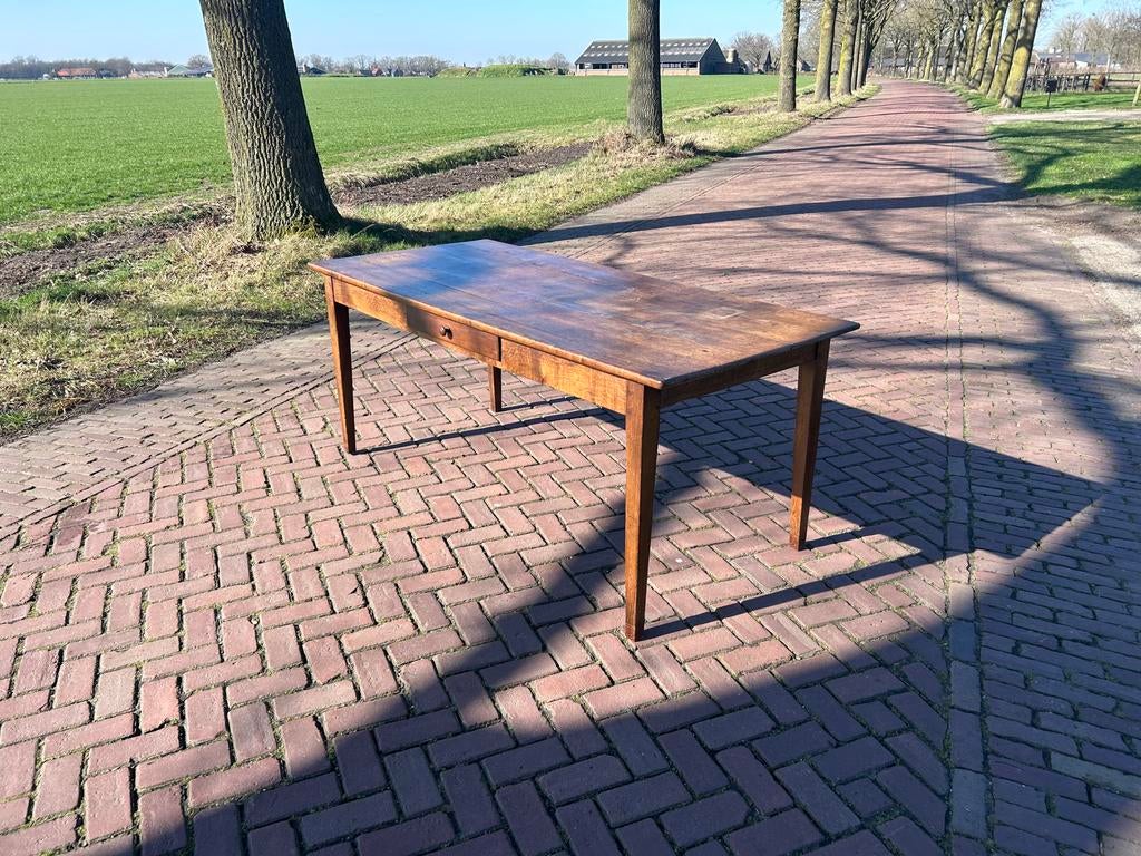 Prachtige oude boerentafel - 190x88x80 cm, Ophalen of Verzenden