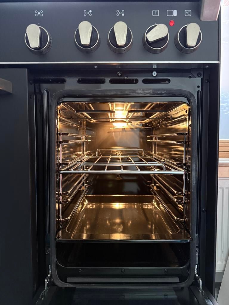 2022 Boretti Toscana Gasfornuis Antraciet 90cm 5-pit 2 Ovens, Witgoed en Apparatuur, Fornuizen, Ophalen, 60 cm of meer, Zo goed als nieuw