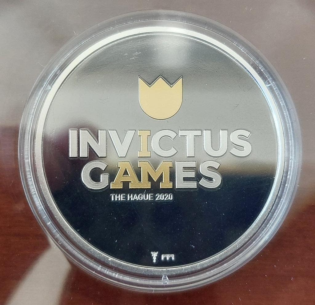 Zilveren penning van 1 ounce Invictus Games 2020 Den Haag, Ophalen of Verzenden, Koningin Beatrix