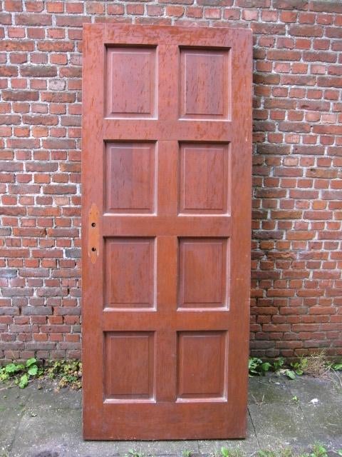 199,5hx81br Zwaar uitgevoerde pitchpine paneeldeur 4,4 cm, Ophalen