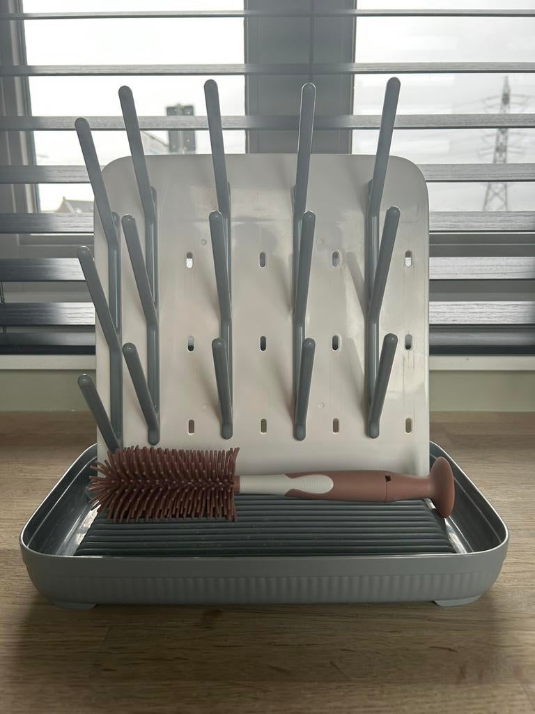 Flessenrek inclusief flessenborstel, Ophalen, Zo goed als nieuw, Borstkolf