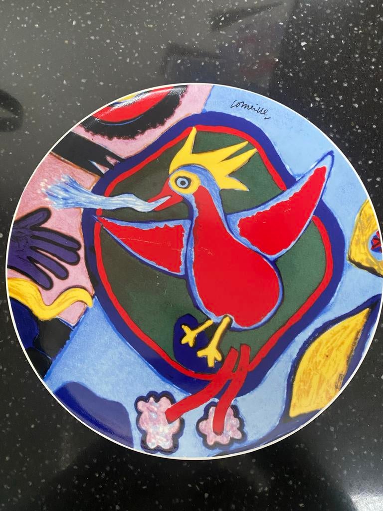 Corneille bord met vogelmotief heb ook de schaaltjes 16x, Ophalen of Verzenden