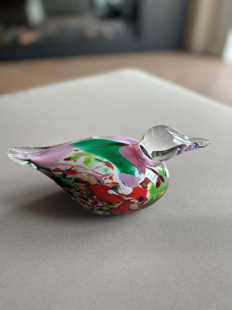Glazen decoratie eend, Huis en Inrichting, Ophalen, Overige kleuren, Glas, 75 cm of meer
