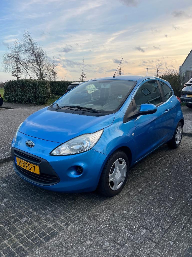 Ford Ka 1.2 69pk 2012 Blauw, Auto's, Voorwielaandrijving, Stof, 1242 cc, Origineel Nederlands