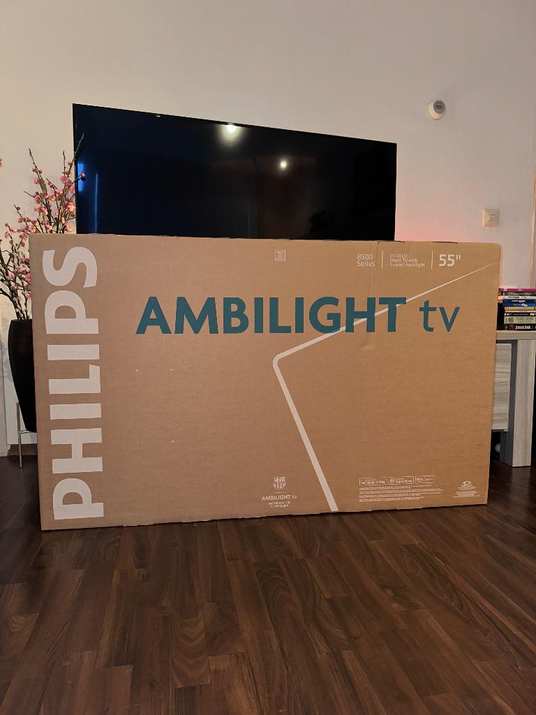 Philips ambilight smart TV 55inch 4K QLED, Ophalen, Philips, QLED, Nieuw