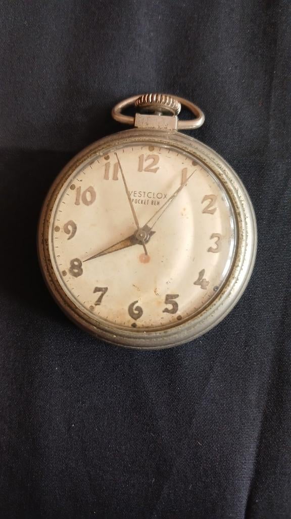 Stalen zakhorloge, Sieraden, Tassen en Uiterlijk, Horloges | Antiek, Ophalen of Verzenden, Staal, Overige merken