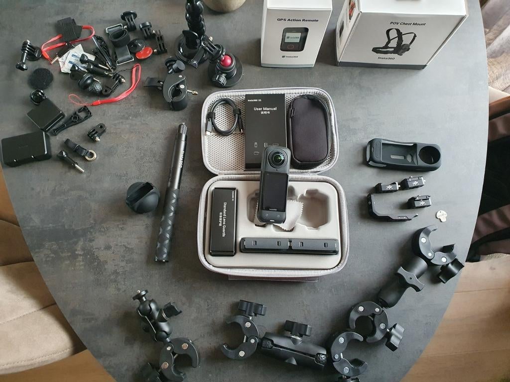 Insta 360 x5 met vele extra's, Ophalen of Verzenden, Zo goed als nieuw, Overige merken