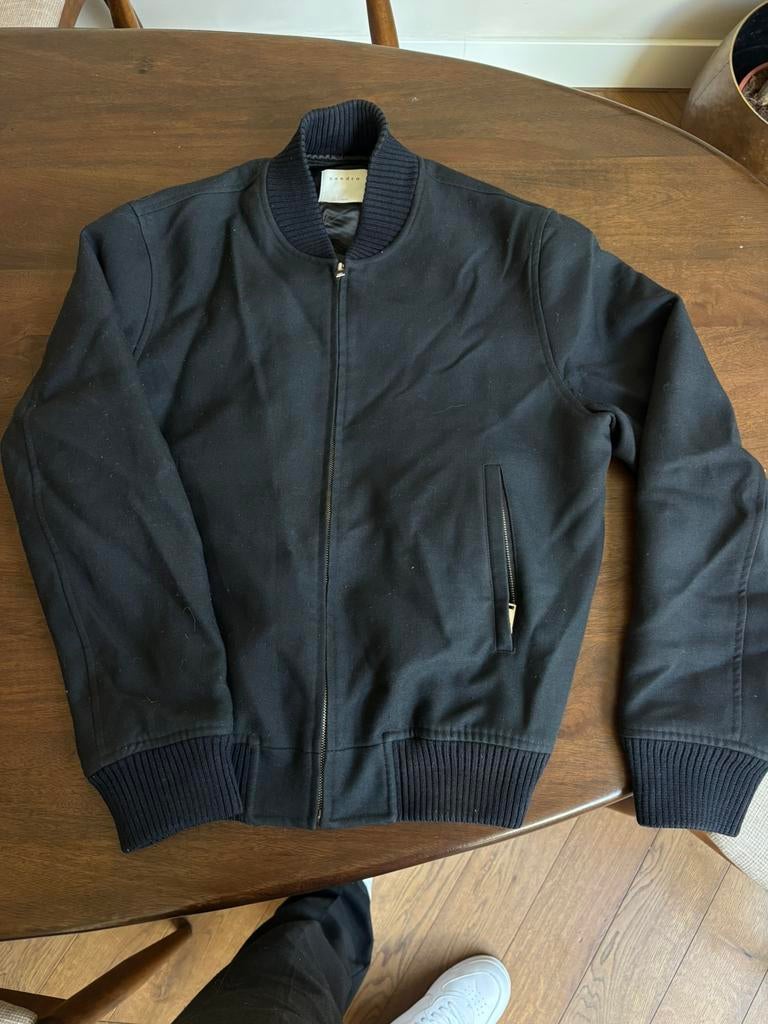 Sandro zomerjas, Ophalen, Gedragen, Maat 48/50 (M), Blauw