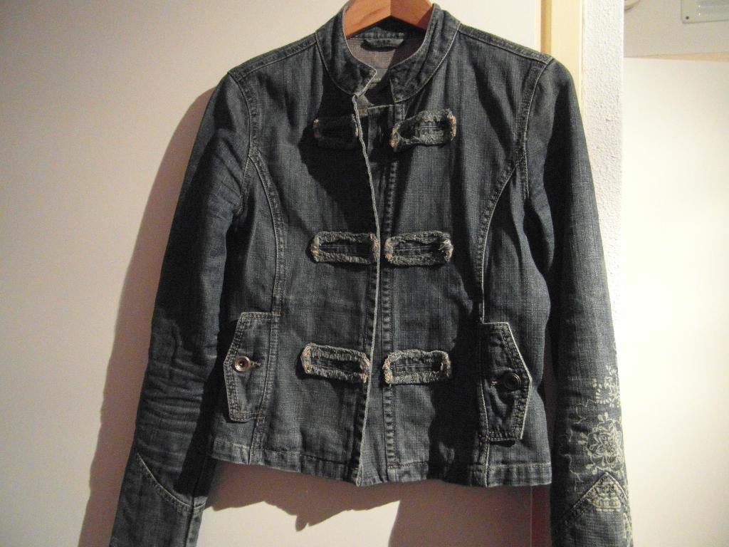 Mexx dames spijkerjasje mt 38 blauw, Maat 38/40 (M), Mexx, Blauw, Ophalen of Verzenden