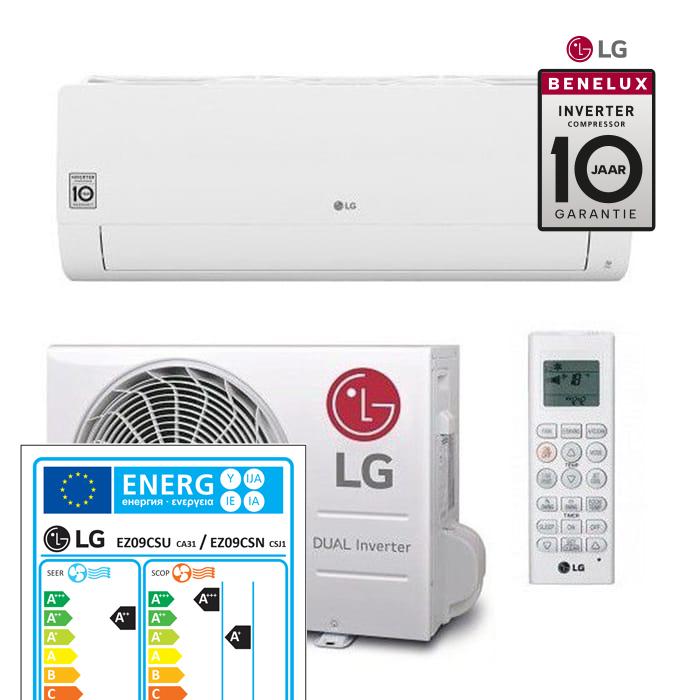 LG airco Standard +WiFi EZ 2,5k tot 7kW single split – nieuw, Verwarmen, Nieuw, 3 snelheden of meer, Ophalen of Verzenden