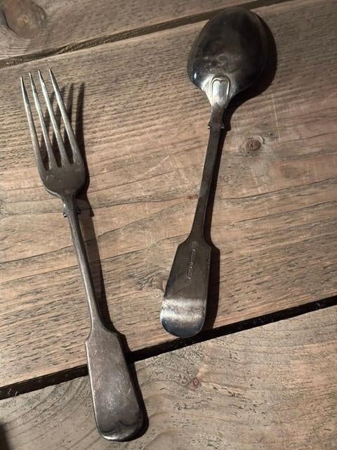 zilverkleurig bestek, Ophalen of Verzenden