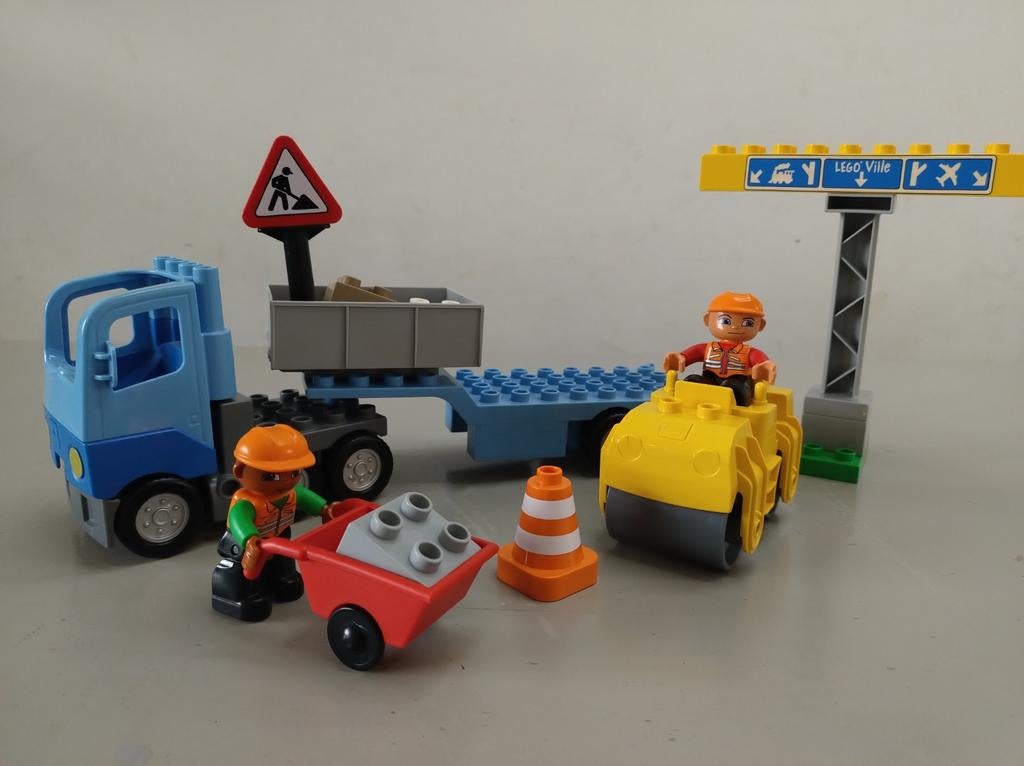 Lego Duplo set 5652 - bouw en wegwerkers set, Ophalen of Verzenden, Duplo