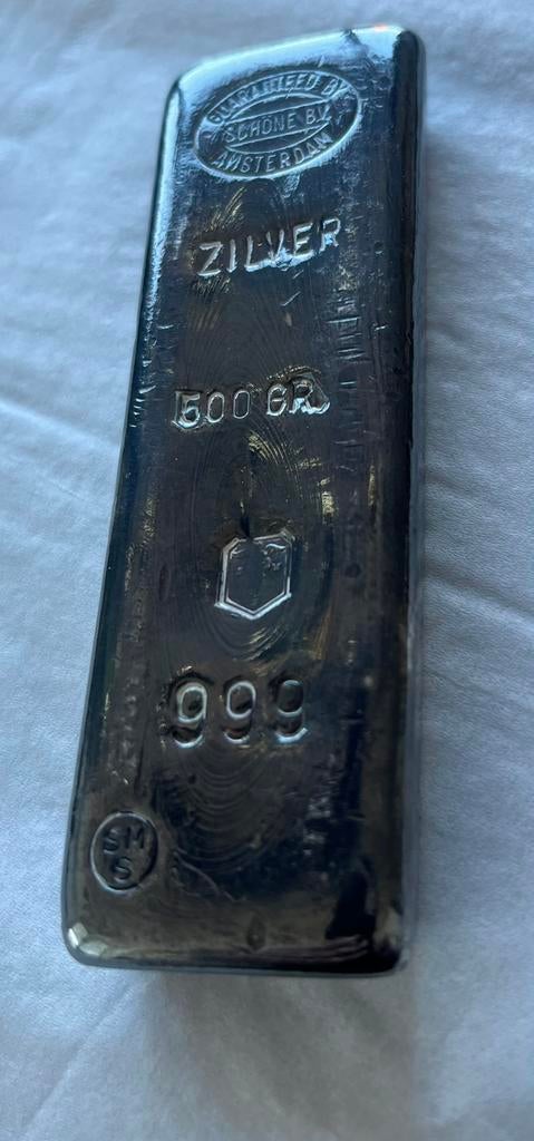 500 gram zilver baar schöne Amsterdam, Postzegels en Munten, Edelmetalen en Baren, Verzenden, Zilver