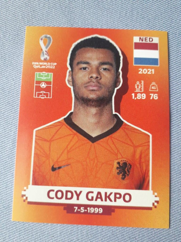 Cody Gakpo panini, Ophalen of Verzenden, Zo goed als nieuw, Plaatje