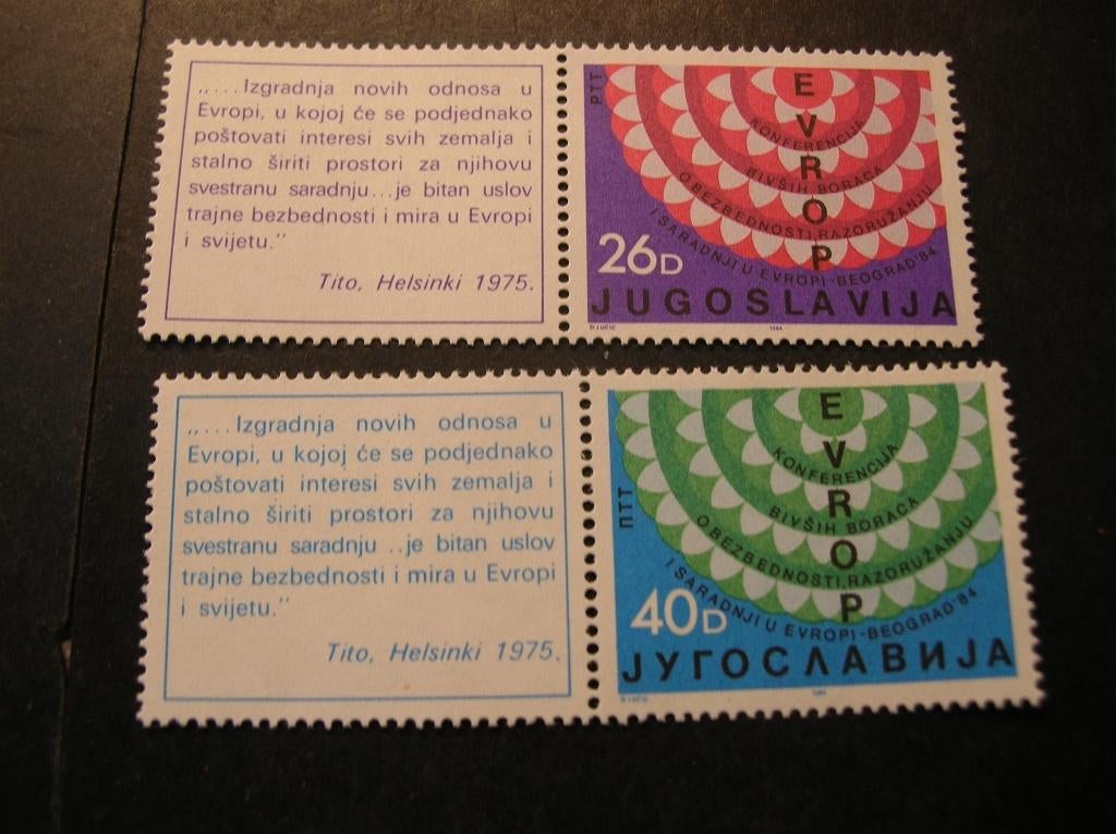Cept/Verenigd Europa Joegoslavië 1984 KSZE meeloper, Postzegels en Munten, Verzenden, Joegoslavië, Postfris