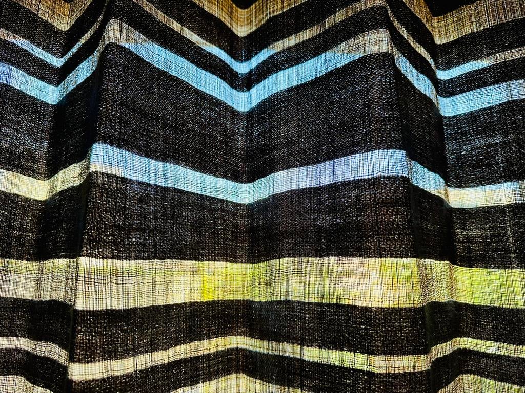 Gordijnen 4 stuks van Paardenhaar Le Crin, Ophalen, Bruin, 200 cm of meer, Zo goed als nieuw