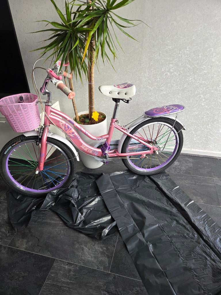 Fiets roze, Fietsen en Brommers, Ophalen of Verzenden, Zo goed als nieuw, 20 inch, Handrem