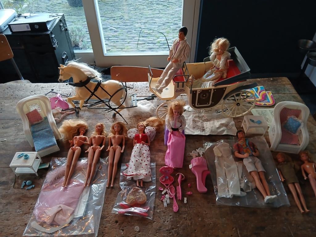 Vintage Barbie Collectie: Poppen, Accessoires, Paard & Koets, Kinderen en Baby's, Speelgoed | Poppen, Ophalen of Verzenden, Gebruikt