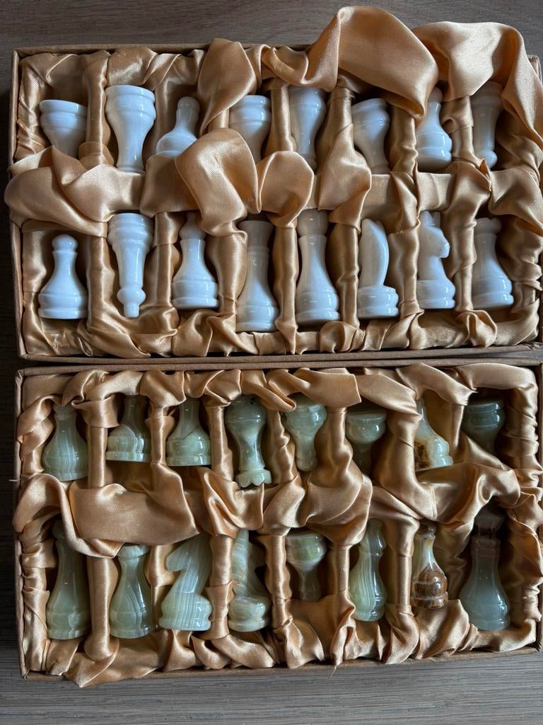 Schaakset marmer en onyx, Ophalen of Verzenden