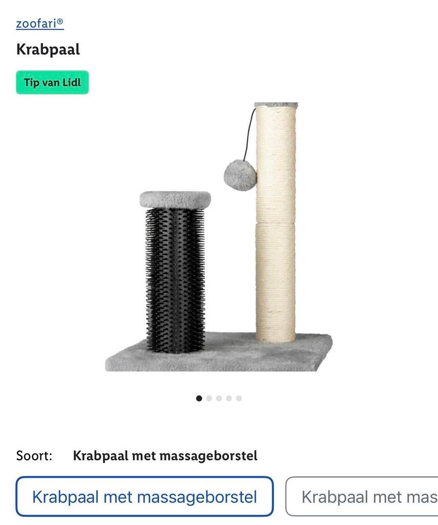 Krabpaal met massageborstel NIEUW, Ophalen, Nieuw, Krabpaal