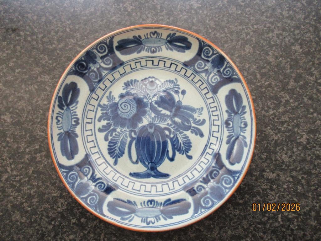 OUD  DELFTS BLAUW BORD- DE PORCELEYNE CLAEUW, Antiek en Kunst, Ophalen of Verzenden