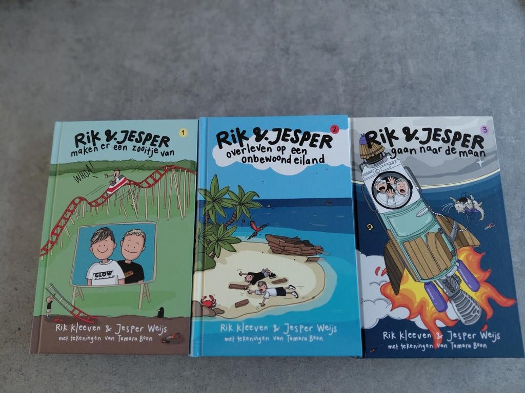 Rik en Jesper boeken set, 3 delen, Ophalen of Verzenden
