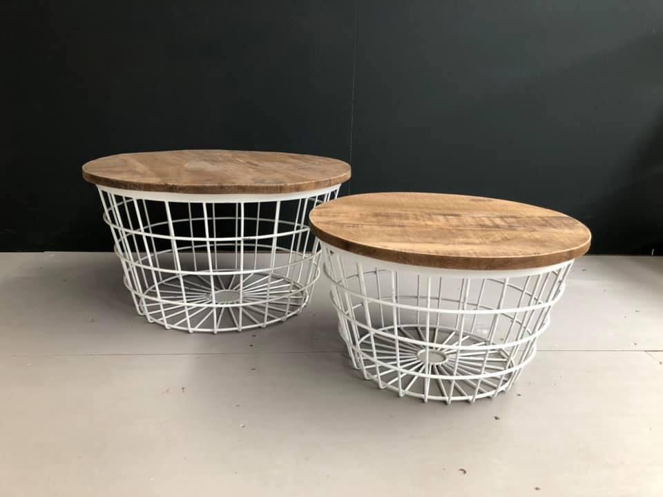 brix salon tafelset 2 st. Dave, Huis en Inrichting, Tafels | Salontafels, Ophalen, 50 tot 100 cm, Rond, Nieuw