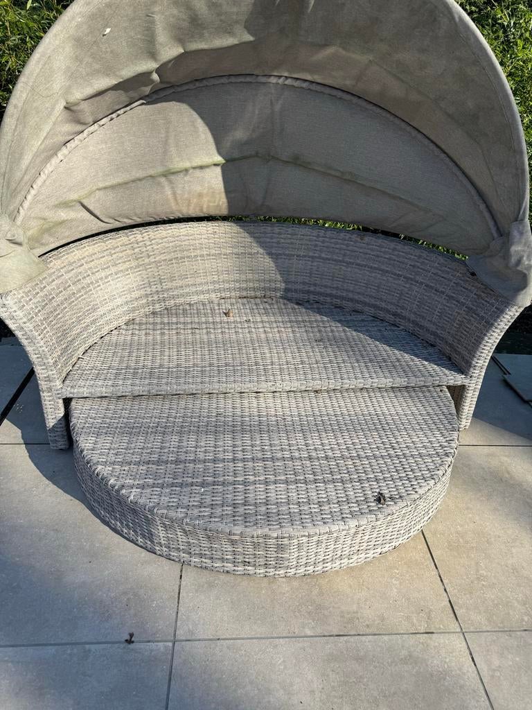 Lounge eiland met kussens, Tuin en Terras, Tuinsets en Loungesets, 2 zitplaatsen, Gebruikt, Ophalen of Verzenden, Loungeset