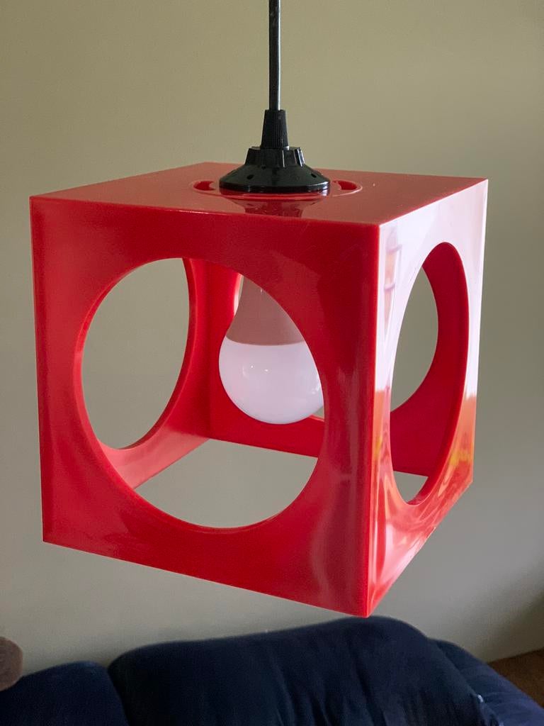 Vintage Richard Essig Besigheim hanglamp, Ophalen of Verzenden, Zo goed als nieuw, Kunststof, Minder dan 50 cm