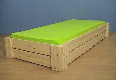 1 p-bed Harrie 2 latten hoog 80x180 t/m 100x220 cm, Ophalen of Verzenden, 180 cm of meer, 85 tot 100 cm, Matras