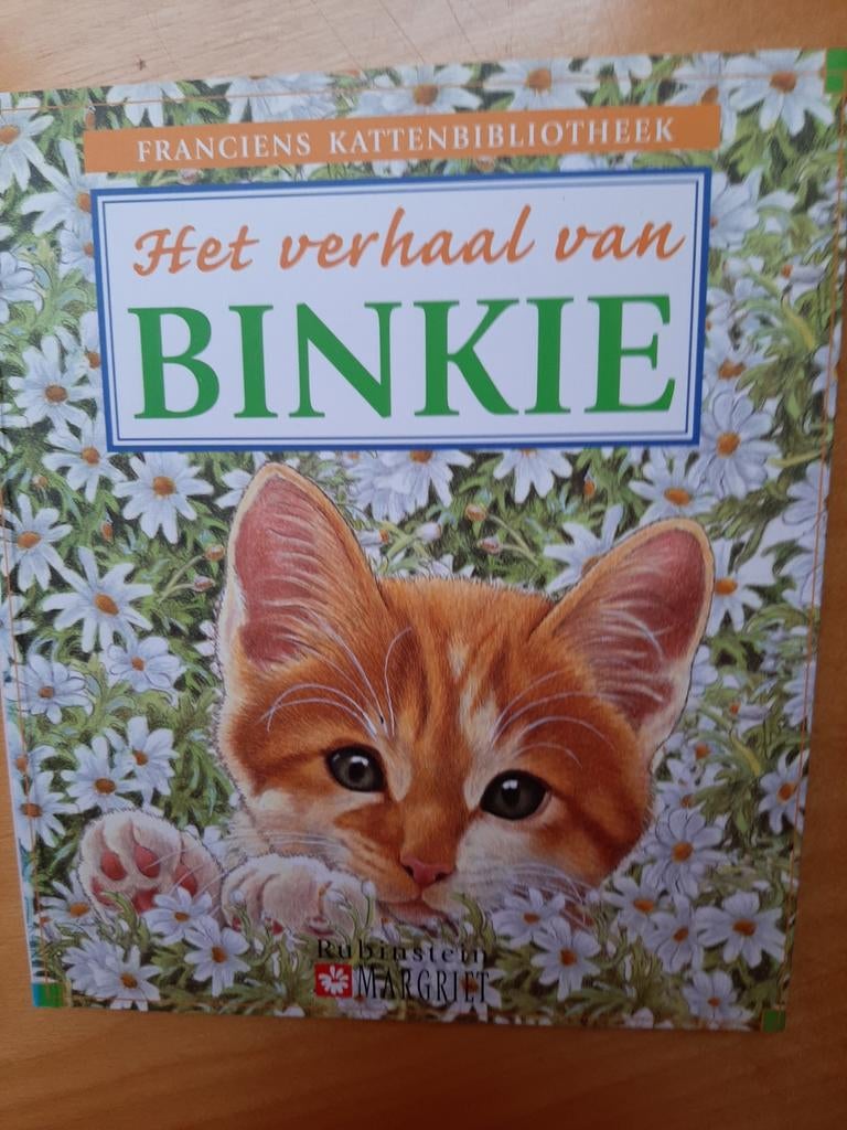 2 boekjes Binkie en Roos +  12 velletjes (2x6)  3D plaatjes, Verzenden, Zo goed als nieuw, Katten, Francien van Westering