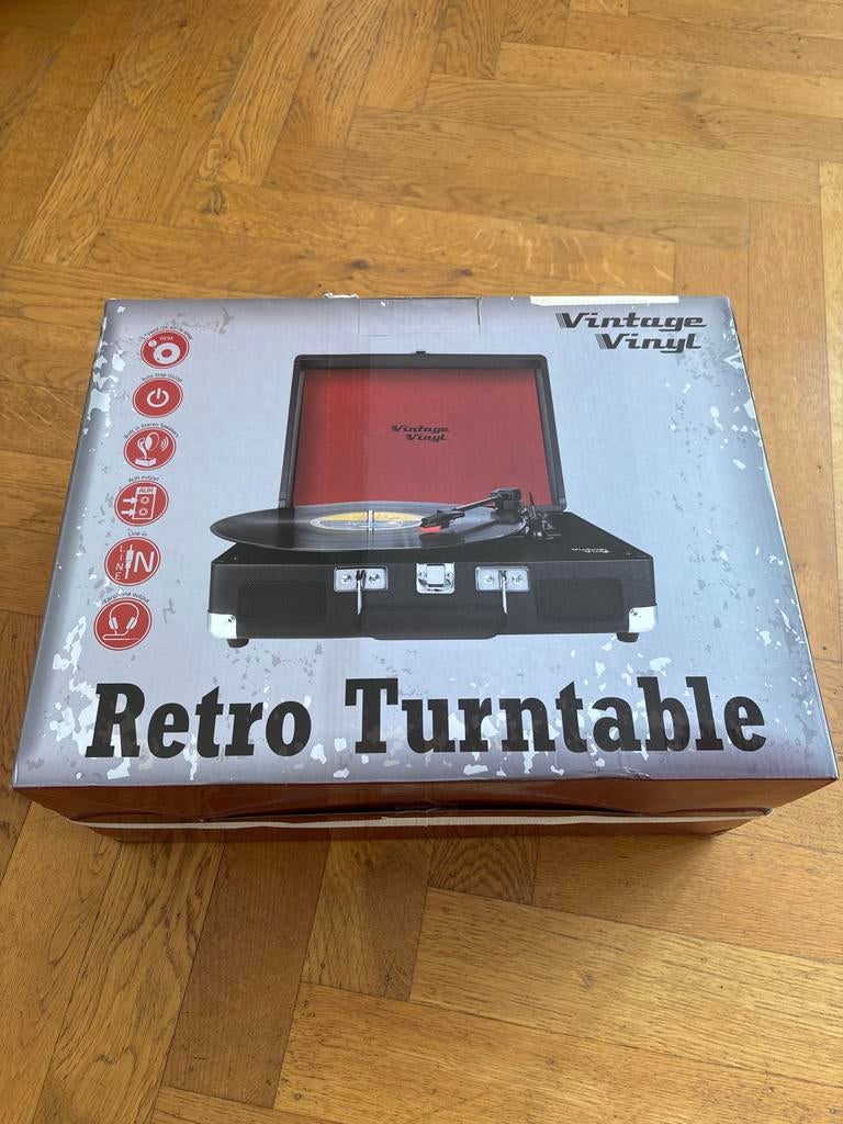 Vintage Vinyl Retro Platenspeler, Overige merken, Automatisch, Nieuw, Ophalen of Verzenden