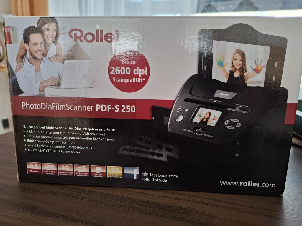 Rollei Photo/Dia/Film Scanner PDF-S 250 - Nieuwstaat, Computers en Software, Scanners, Ophalen of Verzenden, Zo goed als nieuw