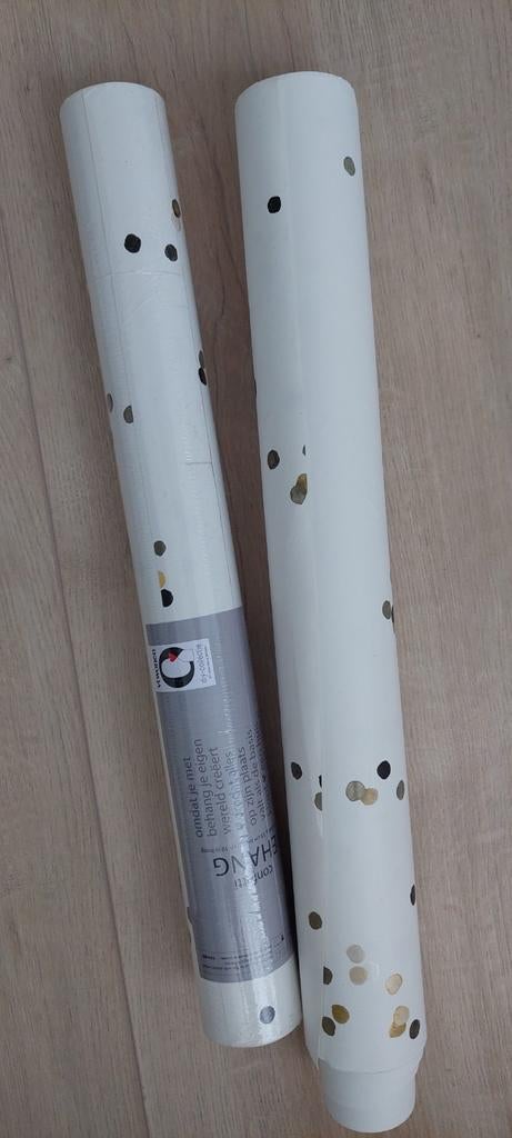 Confetti behang *gratis ophalen*, Ophalen, Minder dan 10 m², Wit