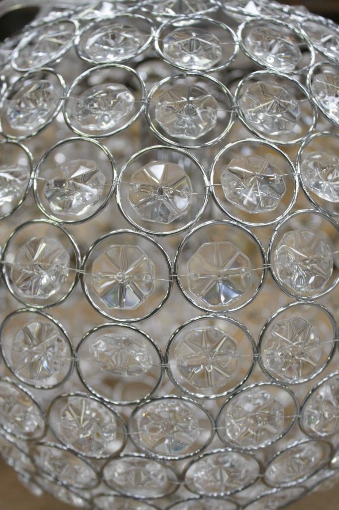 Mooie ronde hanglamp Elize Light & Living glas kristal, Ophalen of Verzenden, Zo goed als nieuw, Glas, Minder dan 50 cm